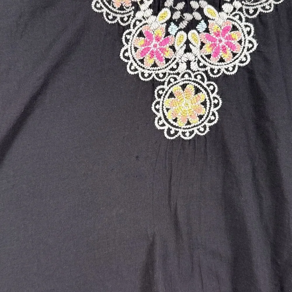 Johnny Was Blouse Tunic Top V-Neck Embroidered Floral Boho Cottage Core Size 2X - Picture 8 of 9